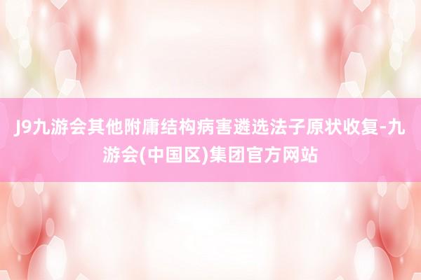 J9九游会其他附庸结构病害遴选法子原状收复-九游会(中国区)集团官方网站