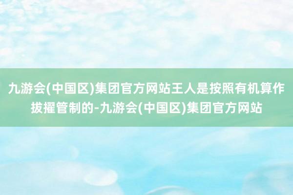 九游会(中国区)集团官方网站王人是按照有机算作拔擢管制的-九游会(中国区)集团官方网站